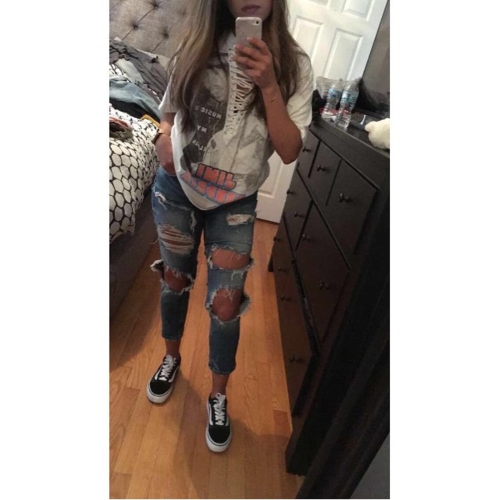 Zara ripped jeans